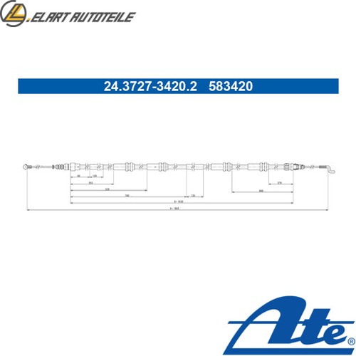 Cable parking brake - parking,