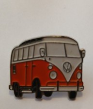 VW Campervan Pin Badge Orange