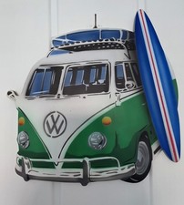 Vw Green Campervan Wooden Wall